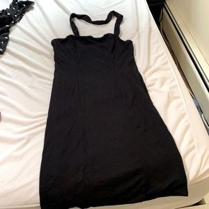 Sexy black Halted dress